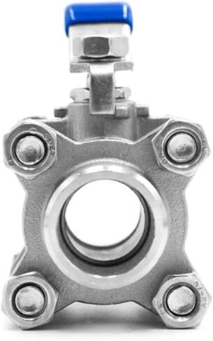 304 الفولاذ المقاوم للصدأ من ثلاث قطع صمام الكرة 1/2 3/4 خيط المسمار الخيط الداخلي لوح لحام أنابيب الماء dn20 25 32 65 80 (3/8 "، bsp_thered) in Kuwait