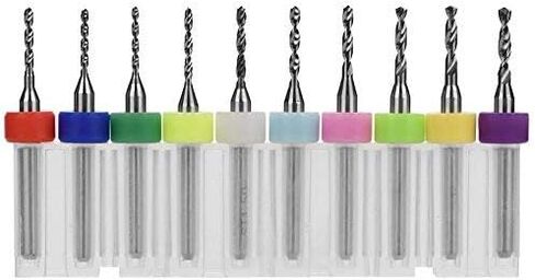 10Pcs PCB Drill Bits Set, Tungsten Carbide Micro Drill Bits Tool for PCB Print Circuit Board (1.1-2.0mm) in Saudi Arabia