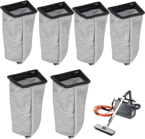 أكياس تصفية القماش PPS-006 CH3000 لـ Hoover Porta Power Swingette S1015 S1029 CH30000 CANISTER CANISTER PARTINER-PROMICY Part 43662023-6PACK in Kuwait