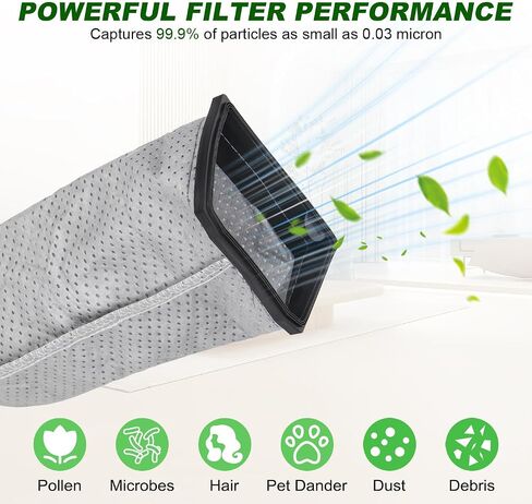 أكياس تصفية القماش PPS-006 CH3000 لـ Hoover Porta Power Swingette S1015 S1029 CH30000 CANISTER CANISTER PARTINER-PROMICY Part 43662023-6PACK in Kuwait