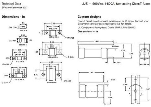 Bussman JJS-40 Fast-Acting Class T fuses 600Vac 40A in Saudi Arabia