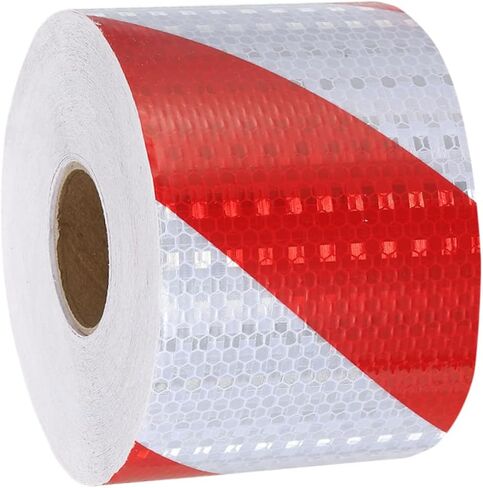 MECCANIXITY Reflective Tape, 3 Inch x 82 ft Warning Safety Sticker Night Reflectors Self-Adhesive Trailer Reflector Twill Tape for Cars Trucks Trailer, Blue White in Saudi Arabia