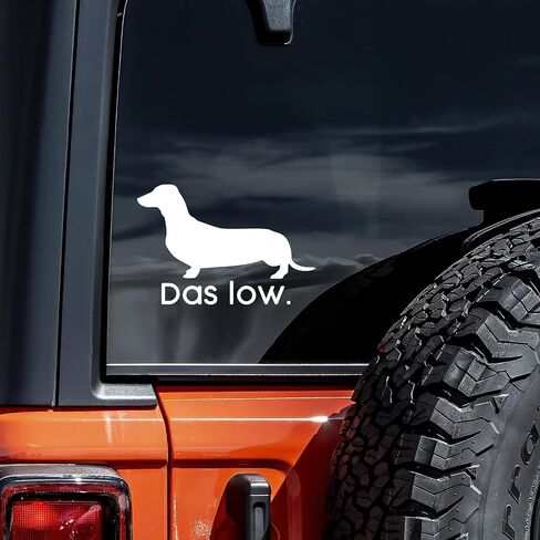 داس منخفضة dachshund ملصق Vinyl ملصق Auto Car Truck Baptop | أبيض | 5.5 "× 3" in Saudi Arabia