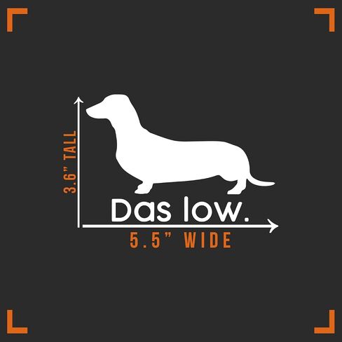 داس منخفضة dachshund ملصق Vinyl ملصق Auto Car Truck Baptop | أبيض | 5.5 "× 3" in Saudi Arabia