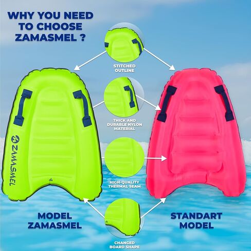 Premium Kids Boogie Boogie Board Lightweight Sweating Floating Surfboard for Beach & Pool Fun Fun Deanable Surf Body for Ride Summer Pool Floats & Beach Toys in Kuwait