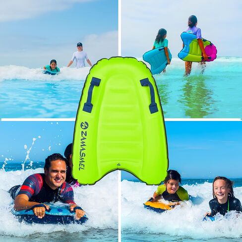 Premium Kids Boogie Boogie Board Lightweight Sweating Floating Surfboard for Beach & Pool Fun Fun Deanable Surf Body for Ride Summer Pool Floats & Beach Toys in Kuwait
