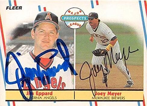 Jim Eppard Joey Meyer Card Baseball Card 1988 Fleer #645 Prospects (Brewers Angels) P - Baseball Slabbed Cards in Saudi Arabia