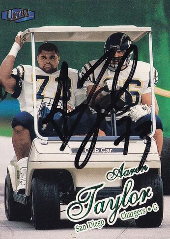وقع آرون تايلور عام 1998 بطاقة Fleer Ultra Chargers لكرة القدم 309 Autograph Packer - بطاقات موقعة للبيسبول in Saudi Arabia