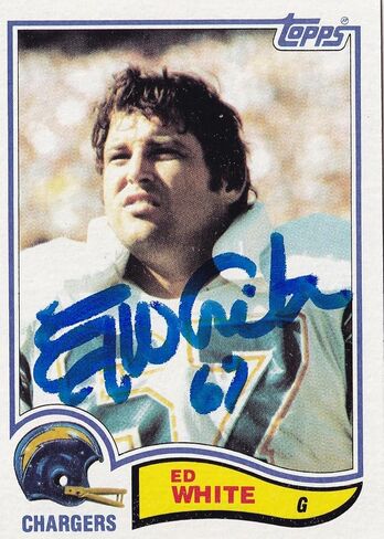 تم توقيع إد 1982 بطاقة كرة القدم Topps Chargers #239 Autograph Air Coryell #67 - بطاقات موقعة للبيسبول in Saudi Arabia