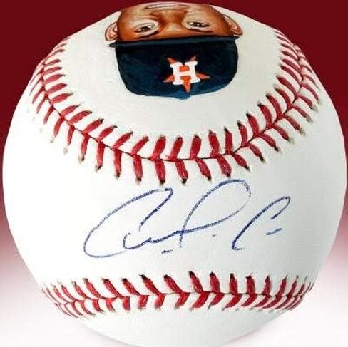 Carlos Correa Signed & Hand Painted Baseball in Saudi Arabia