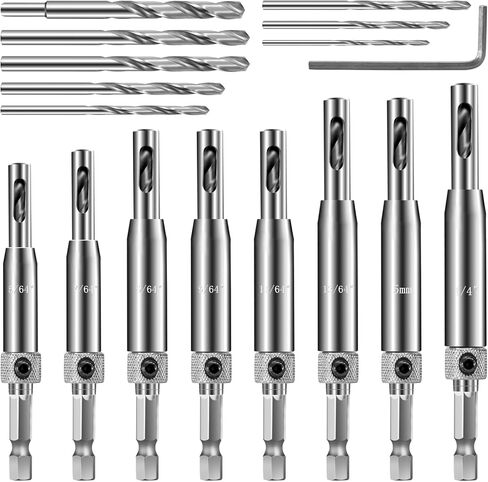 17pcs بت دورات التدريبات ذاتية تركز على المفصلات-1/4 "سد hex shank vix بتات الحفر المتمرك in Kuwait