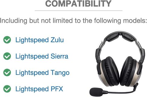 6 عبوات MIC Muff - متوافق مع سماعات الرأس Lightspeed Zulu 3 و Sierra و Tango و PFX Aviation - 6 أغطية MIC Foam + 6 O -RINGS KIT in Kuwait