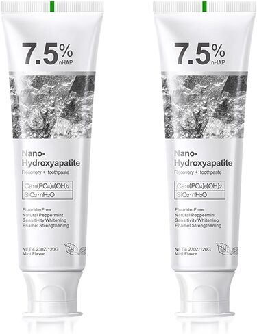 Hydroxyapatite Toothpastes for Enamel Protection and Tooth Strengthening, Gentle Mint, Safe for Sensitive Teeth, Daily Oral Care for Fresh Breath & Oral Health (2) in Saudi Arabia