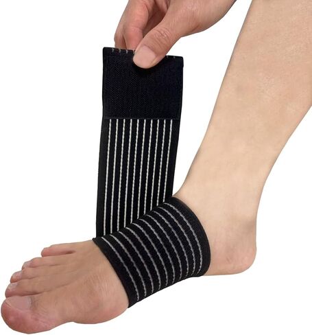 Arch Compression Bandage for Plantar Fasciitis, Arch Support Sleeve, Arch Support Bands for Women and Men, Feet Pain Relief, Fallen Arche, Flat Feet, High Arche, Flat Arch (Black) in Kuwait