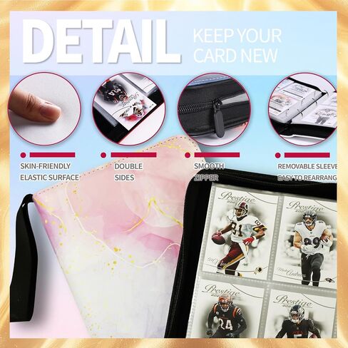 1080 Pockets Card Card Binder 9 Pocket ، Binder Card Card مع 60 صفحة قابلة للإزالة ، حامل ألبوم دفتر بطاقة Zipper [Protection] [Pleasant Touch Surface] in Kuwait