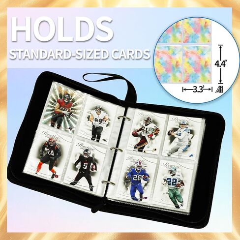 1080 Pockets Card Card Binder 9 Pocket ، Binder Card Card مع 60 صفحة قابلة للإزالة ، حامل ألبوم دفتر بطاقة Zipper [Protection] [Pleasant Touch Surface] in Kuwait