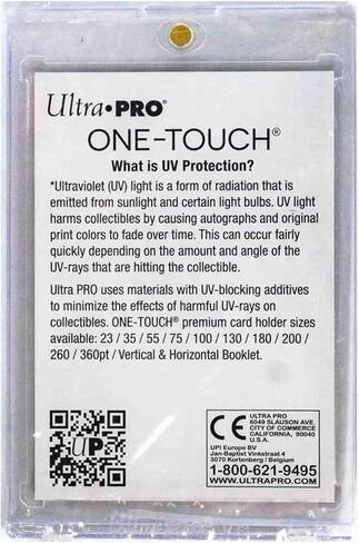 Ultra Pro - 35 Pt. عتيقة واحدة وحامي بطاقات الرياضة التي تعمل باللمس - مثالي للظهور وحماية بطاقاتك الرياضية القيمة وبطاقات التداول القابلة للتحصيل ، إغلاق آمن مغناطيسي آمن in Saudi Arabia