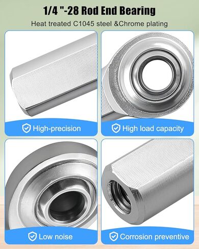 4pcs RH 5/16 × 5/16-24 HEIM JOIND ROD AND KIT مع صواميل المربى ، اليد اليمنى 5/16 "- 24 موضوع × 5/16 in Kuwait