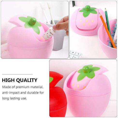 Toyvian Mini Desktop Swing Swing Swing Trash Can ، Pink ، 7.9 Gallons in Saudi Arabia
