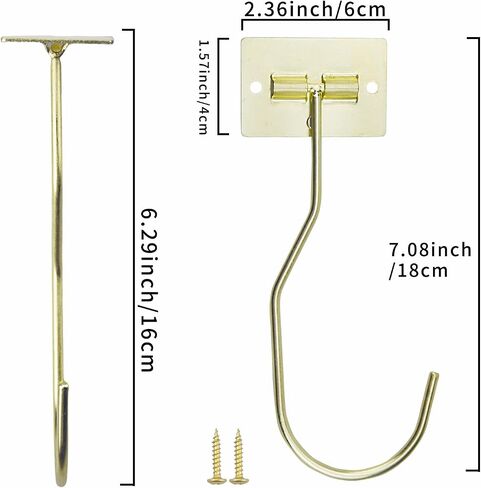 2Pcs Banana Hanger Magnetic Folding for Easy Storage,Banana Hook Under Cabinet Easy to Clean,Metal Banana Holder Two Fixed Methods Convenient and Durable (Gold) in Kuwait