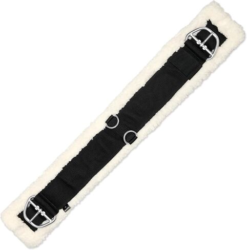 Esmorah Western Girths for Horses, Padded with Fleece, Breathable Back Cinch for Western Saddle with Stainless Steel Buckles, Anti-Slip Nylon Webbing Pony Horse Girth Choice in Kuwait