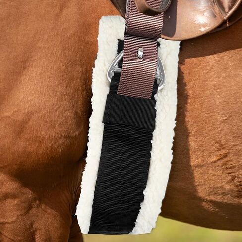 Esmorah Western Girths for Horses, Padded with Fleece, Breathable Back Cinch for Western Saddle with Stainless Steel Buckles, Anti-Slip Nylon Webbing Pony Horse Girth Choice in Kuwait