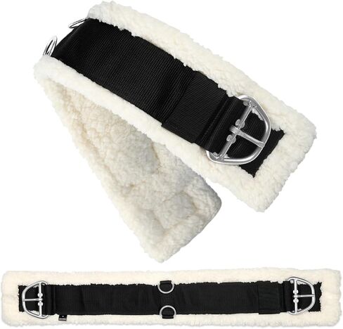 Esmorah Western Girths for Horses, Padded with Fleece, Breathable Back Cinch for Western Saddle with Stainless Steel Buckles, Anti-Slip Nylon Webbing Pony Horse Girth Choice in Kuwait