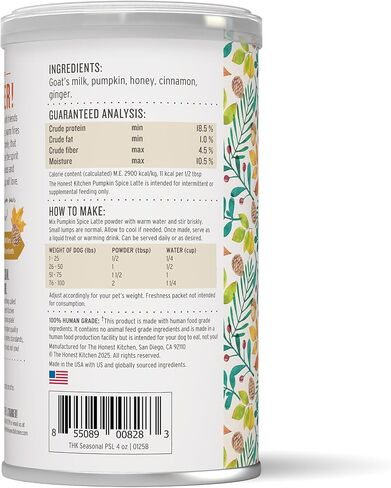 The Honest Kitchen Instant Goat's Milk with Probiotics for Dogs and Cats 5.2 oz in Kuwait