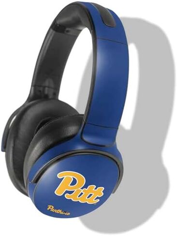 Skinit Skinit Audio Audio Skin متوافق مع Skullcandy Petenue - تصميم College Pitt Panthers المرخص رسميًا in Saudi Arabia