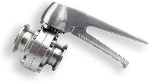 1.5"(38mm) OD 50.5mm Tri Clamp Butterfly Valve With Duckbilled Handle 304 Stainless Steel in Saudi Arabia