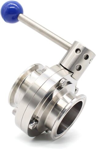 1.5"2"3"4"19/25/38/51/63.5/76/102mm Homebrew Beer SS304 Tri Clamp Butterfly Valve Stainless Steel Sanitary Silicon Washer(19mm Ferrule 50.5) in Saudi Arabia