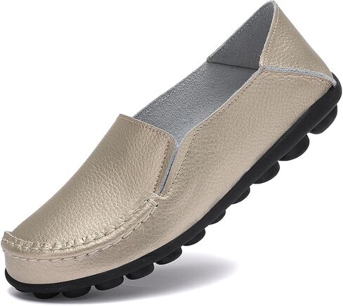 ANYUETE Women's Leather Loafers Comfortable Flat Shoes in Saudi Arabia