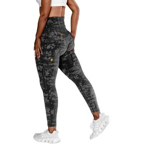 Women High Waist Cargo Leggings Workout Leggings Tummy Control Yoga Pants with Pocket in Kuwait