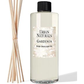 Urban Naturals Holiday Cheer Reed Diffuser Refill Oil | Cranberry, Cinnamon, Evergreen, Cedar & Smokey Wood | Made with Essential Oils | Includes a Free Set of Reed Sticks! 4 oz Made in The USA in Kuwait