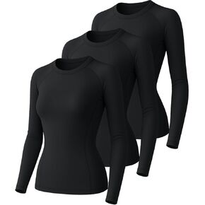 Compression Shirts Woman's Athletic Workout Undershirt Dry Fit T-Shirt for Gym Running Short Long Sleeve Tops in Saudi Arabia