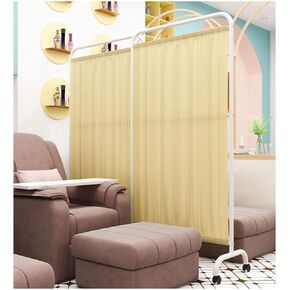 Medical Privacy Screen with Wheels Adult Room Divider, 6ft High Room Divider Clinic/Patient/Examination Room Temporary Fence, Space Saving(Beige,5-Panel) in Saudi Arabia