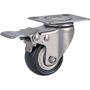 Wheels,caster wheels, Casters,roller, wheels， Plate Casters Heavy Duty Wheels for Furniture 15inchch Stainless Steel 304 Bracket 300kg Silent PU Tread with Brake Plate Swivel Small casters for Table D in Saudi Arabia