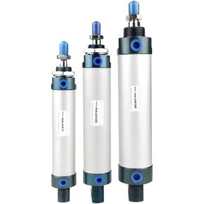 1pcs أسطوانات الهواء الهوائية من ألومنيوم سبيكة ملوية مزدوجة أسطوانة Mal Mal Mini Bore 40mm Stroke 25/50/75/100 200 Lever Single (Mal40x400) in Kuwait