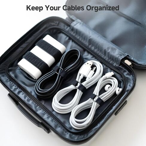 Cable Matters Hook and Loop Straps with Buckle, 30ft Roll with 45 Metal Buckles, 0.6 Inch Wide Adjustable Cable Straps, Black in Saudi Arabia