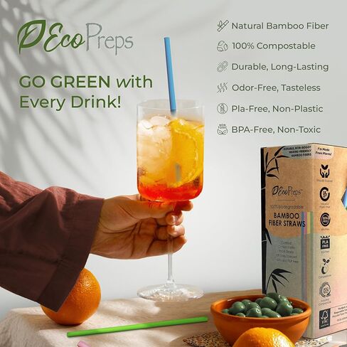 ملونة قابلة للتحلل من الألياف الألياف | 150 عدد ، 100 ٪ قابلة للسماد ، خالية من البلاستيك ، قش شرب الصديق للبيئة للحفلات | 7.8 '' 'نبات الألياف القابلة للتصرف ، مجموعة القش متعددة الألوان in Kuwait