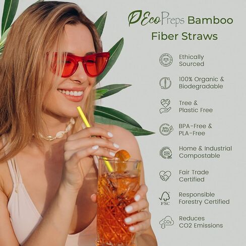 ملونة قابلة للتحلل من الألياف الألياف | 150 عدد ، 100 ٪ قابلة للسماد ، خالية من البلاستيك ، قش شرب الصديق للبيئة للحفلات | 7.8 '' 'نبات الألياف القابلة للتصرف ، مجموعة القش متعددة الألوان in Kuwait