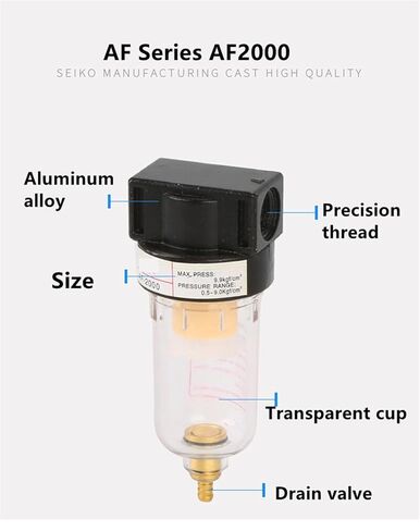 AF2000 1/4 زيت مرشح مضخة الهواء وفاصل المياه المكونات الهوائية ضاغط الهواء in Kuwait