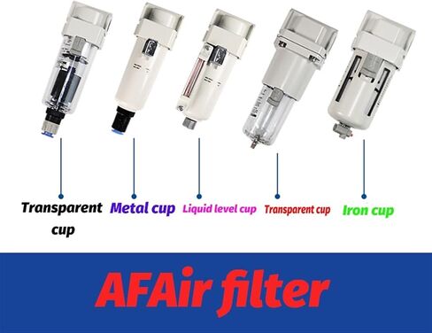 AF 2000-01 AF50-06D-A M5 to 1 inch 1/4" 3/8" BSPT Compressor Air Filter Cup Type Auto Drain AF2000-02D Bracket(AF30-03-A) in Saudi Arabia