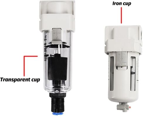 AF 2000-01 AF50-06D-A M5 to 1 inch 1/4" 3/8" BSPT Compressor Air Filter Cup Type Auto Drain AF2000-02D Bracket(AF30-03-A) in Saudi Arabia