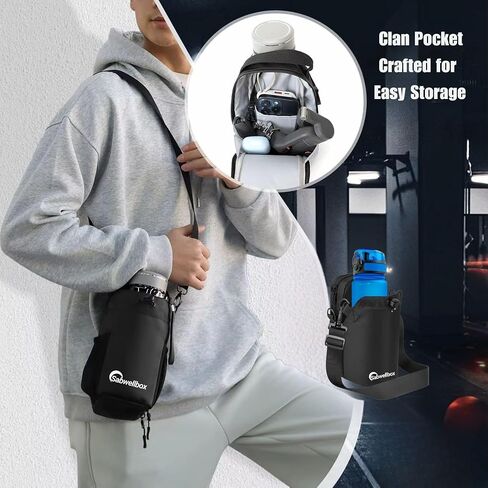 Magnetic Gym Bag with Water Bottle Holder With Strap, Crossbody Sling for Men & Women, Lockable Zippers, Quick-Access Phone Pocket for Work, Sport, Travel in Saudi Arabia