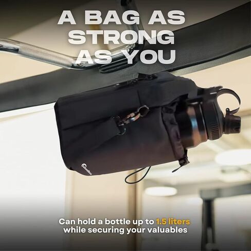 Magnetic Gym Bag with Water Bottle Holder With Strap, Crossbody Sling for Men & Women, Lockable Zippers, Quick-Access Phone Pocket for Work, Sport, Travel in Saudi Arabia