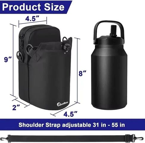 Magnetic Gym Bag with Water Bottle Holder With Strap, Crossbody Sling for Men & Women, Lockable Zippers, Quick-Access Phone Pocket for Work, Sport, Travel in Saudi Arabia