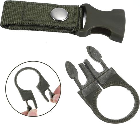 4Pcs Portable Water Bottle Clip, Hanging Bottle Buckle Clip for Outdoor Camping Hiking Traveling Backpack Belt Nylon Webbing Strap Tools in Saudi Arabia