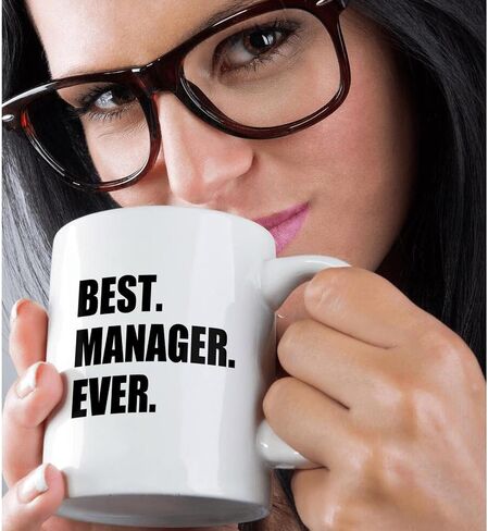 3dRose mug_179784_2 Best Manager Ever Worlds Greatest Managerial Worker Fun Job Pride Ceramic Mug, 15-Ounce in Kuwait