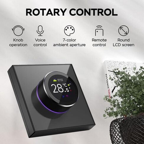 WiFi Smart Thermostat ، وحدة تحكم درجة الحرارة ، ترموستات ذكية للمنزل ، صوت متوافق مع Tuya ، مقياس الحرارة الرقمي التدفئة مع شاشة TFT 1.32 بوصة in Saudi Arabia